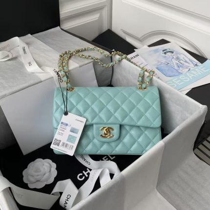 Chanel Small Classic Handbag Caviar Gold Hardware