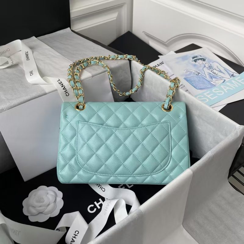 Chanel Small Classic Handbag Caviar Gold Hardware - Image 2