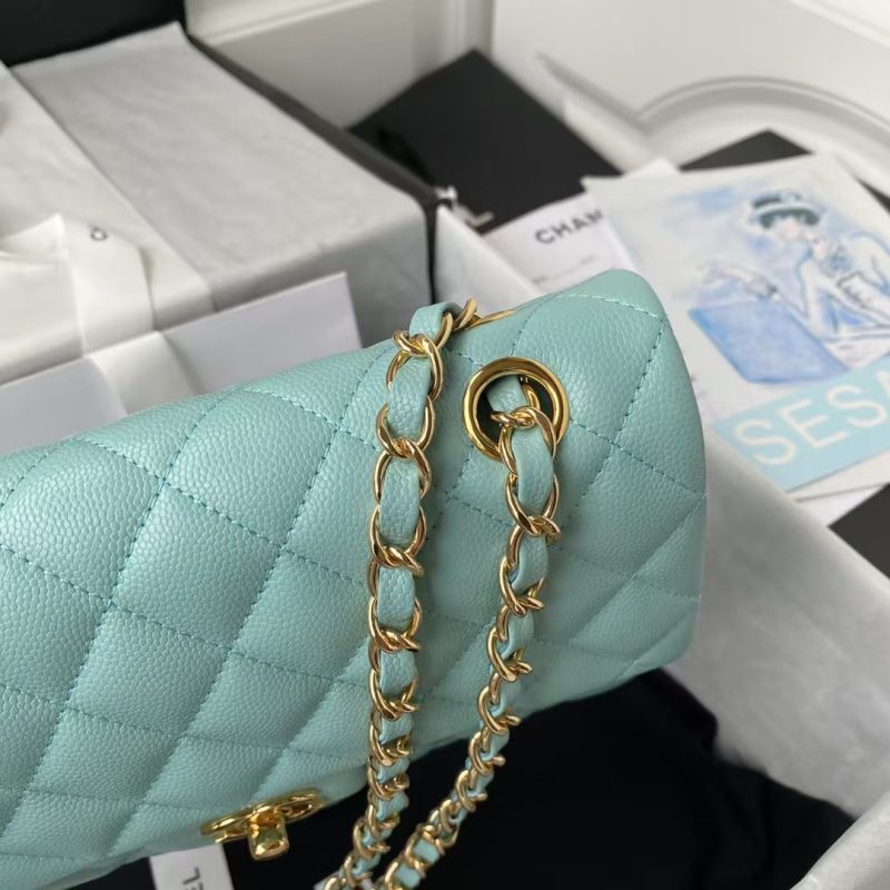 Chanel Small Classic Handbag Caviar Gold Hardware - Image 4