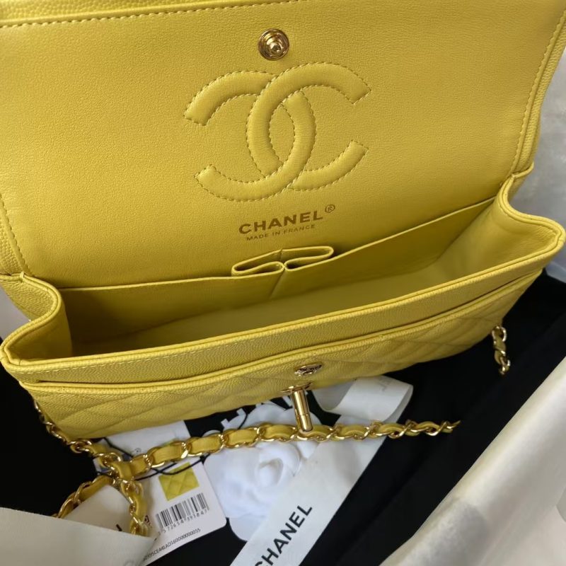 Chanel Small Classic Handbag Caviar Gold Hardware - Image 7