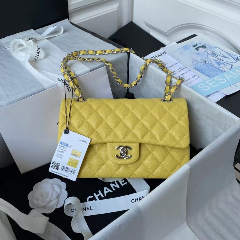 Chanel Small Classic Handbag Caviar Silver Hardware