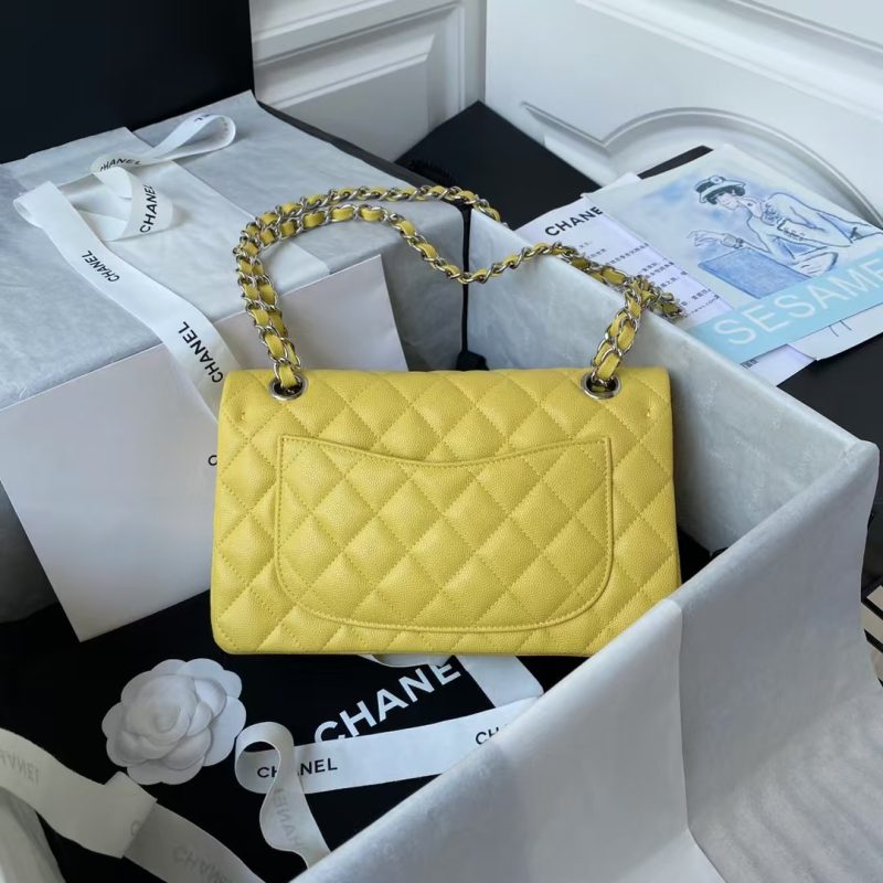 Chanel Small Classic Handbag Caviar Silver Hardware - Image 2