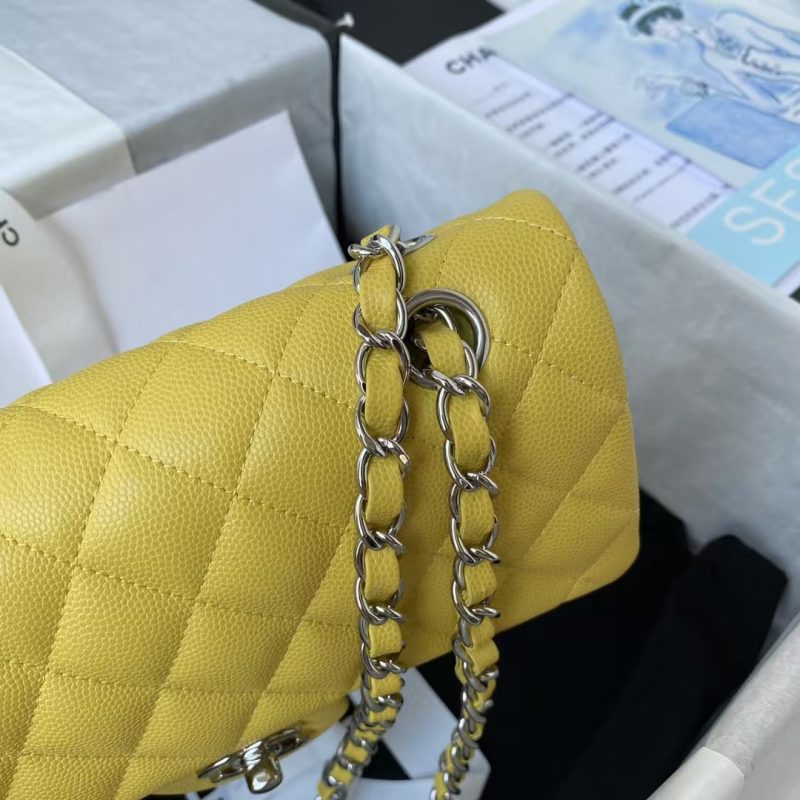 Chanel Small Classic Handbag Caviar Silver Hardware - Image 4
