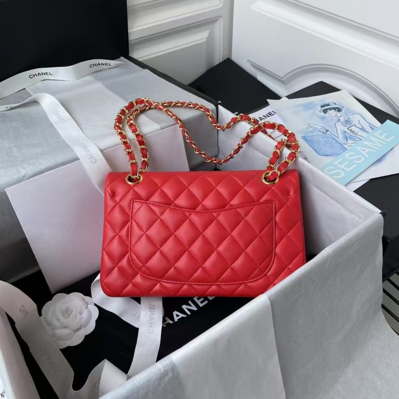 Chanel Small Classic Handbag Gold Hardware - Image 2