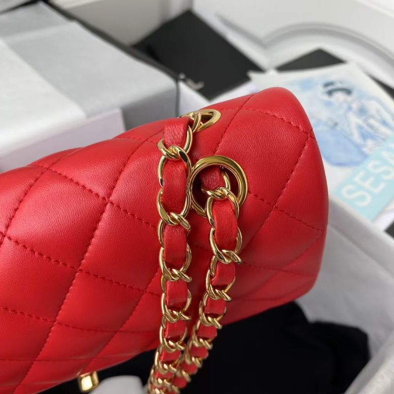 Chanel Small Classic Handbag Gold Hardware - Image 4
