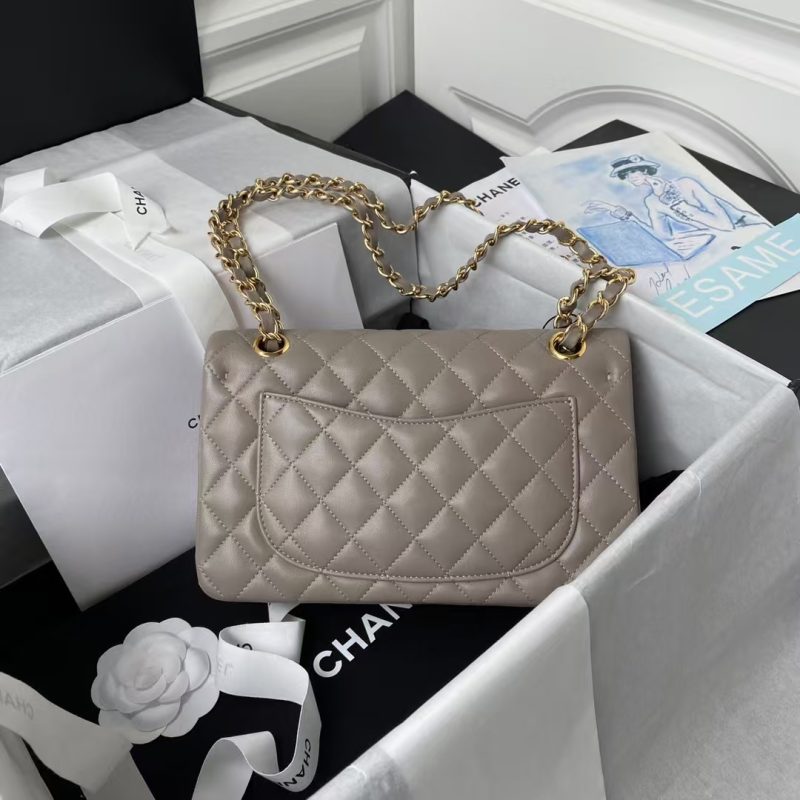 Chanel Small Classic Handbag Gold Hardware - Image 2