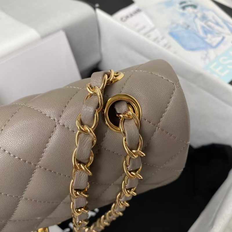 Chanel Small Classic Handbag Gold Hardware - Image 4