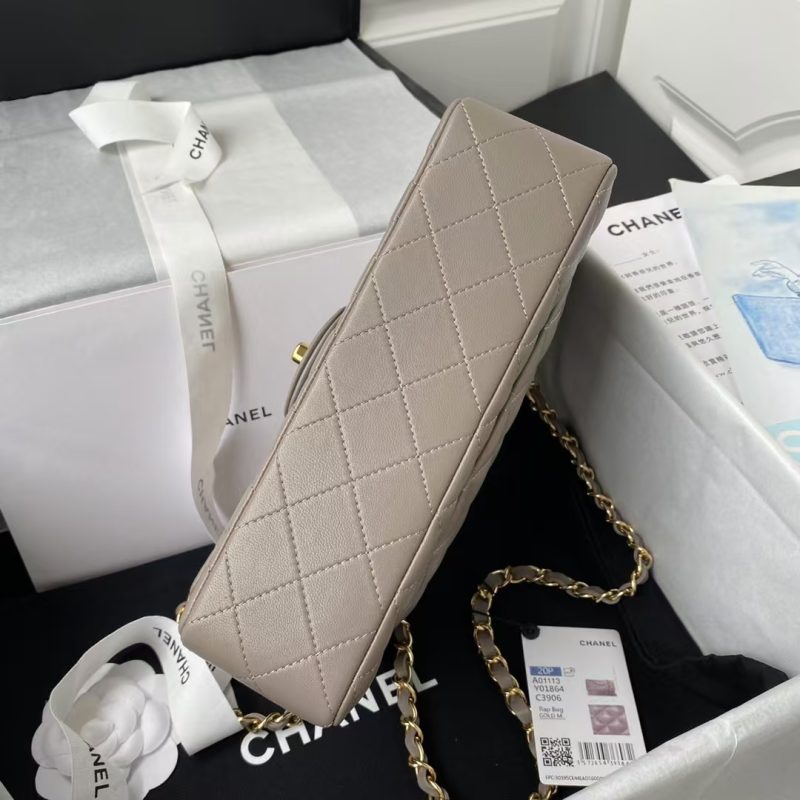 Chanel Small Classic Handbag Gold Hardware - Image 5