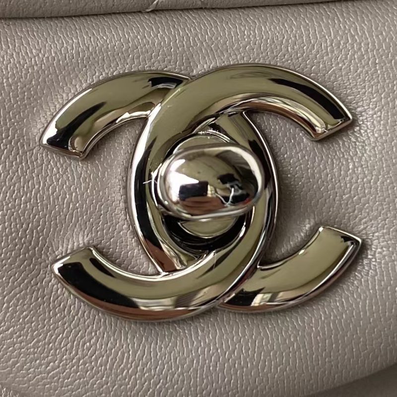 Chanel Small Classic Handbag Silver Hardware - Image 3