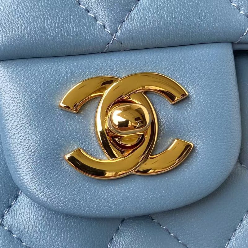 Chanel Small Classic Handbag Gold Hardware - Image 3