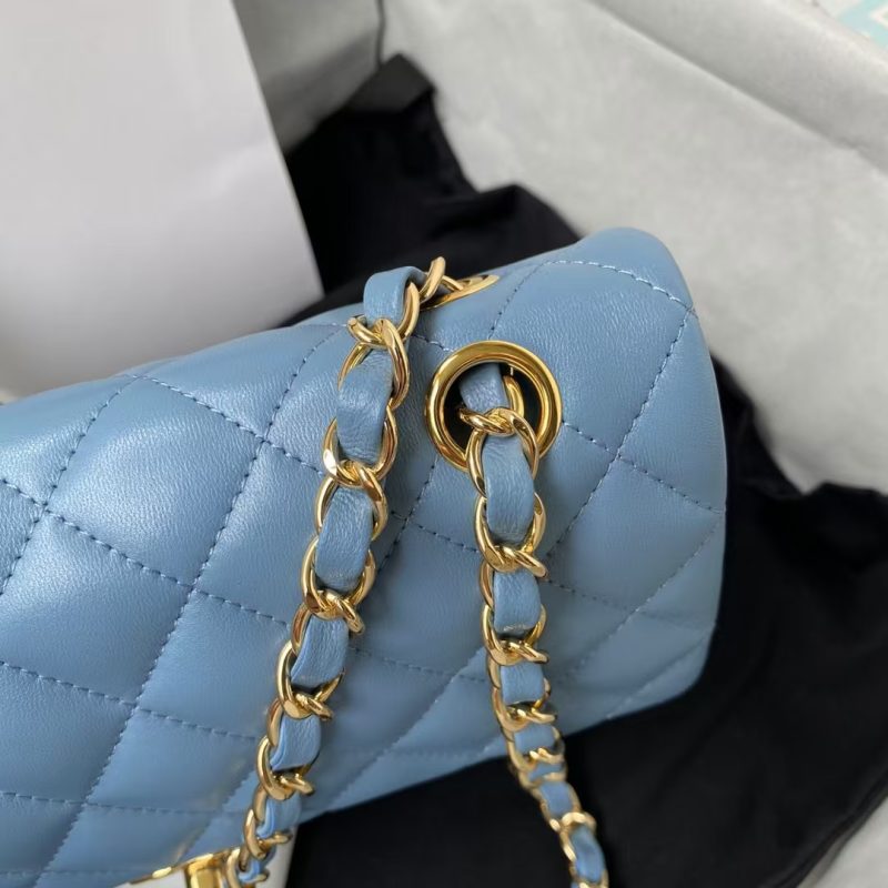 Chanel Small Classic Handbag Gold Hardware - Image 4