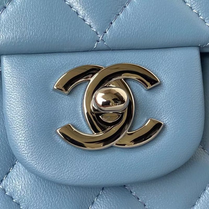 Chanel Small Classic Handbag Silver Hardware - Image 3