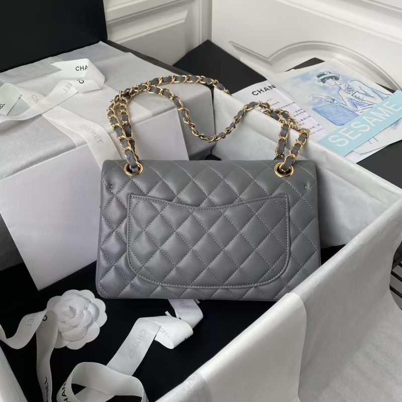 Chanel Small Classic Handbag Gold Hardware - Image 2