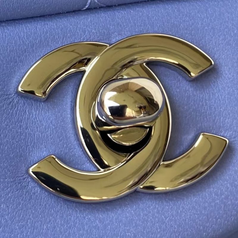 Chanel Small Classic Handbag Silver Hardware - Image 3