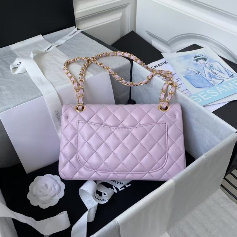 Chanel Small Classic Handbag Gold Hardware - Image 2
