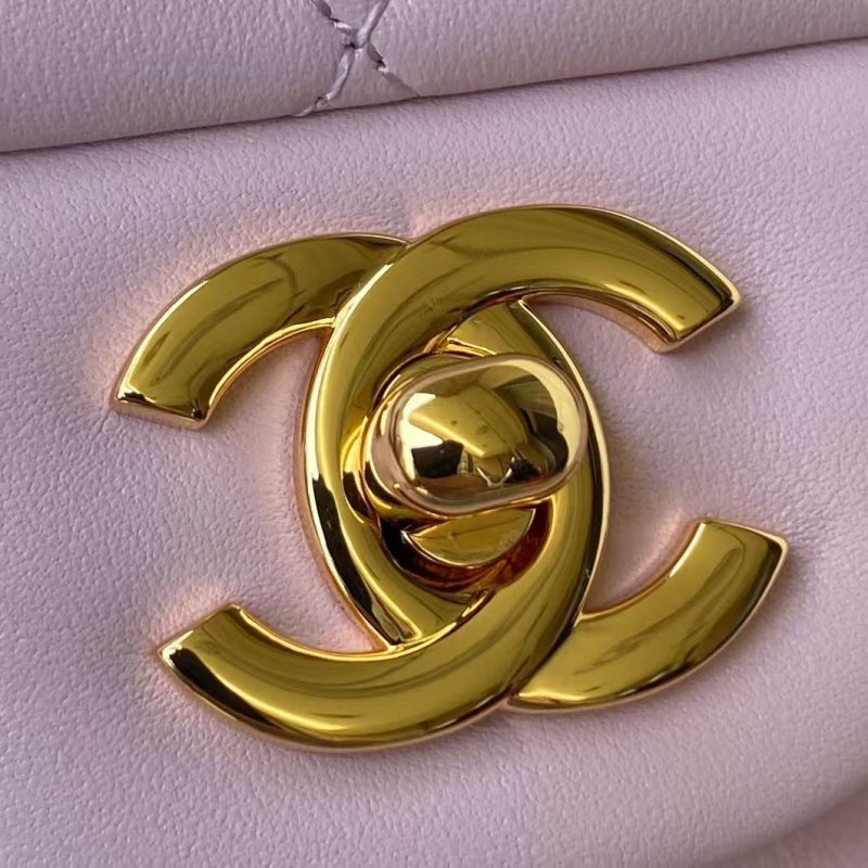 Chanel Small Classic Handbag Gold Hardware - Image 3