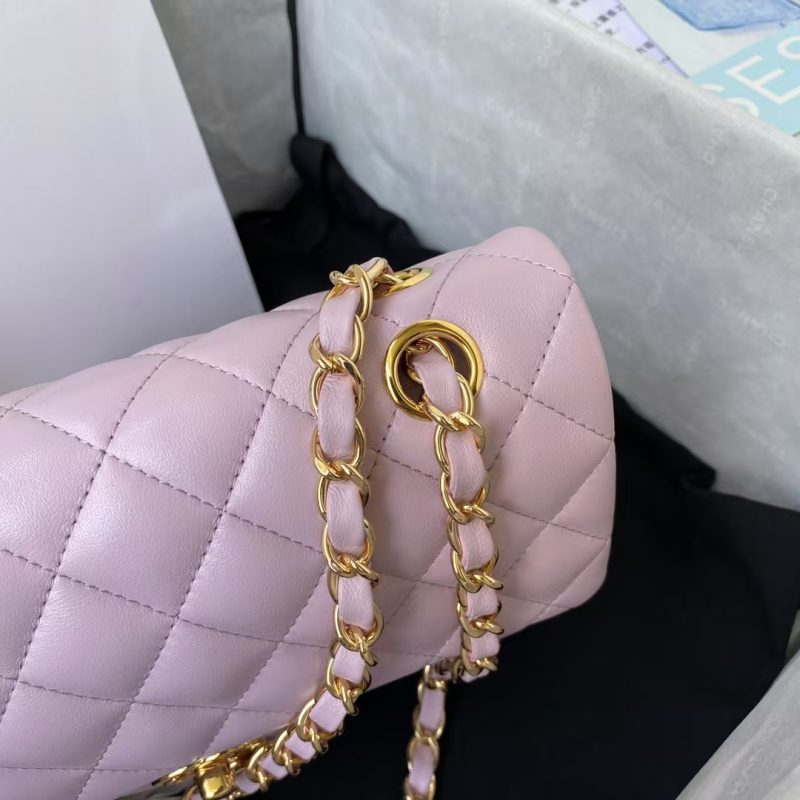 Chanel Small Classic Handbag Gold Hardware - Image 6