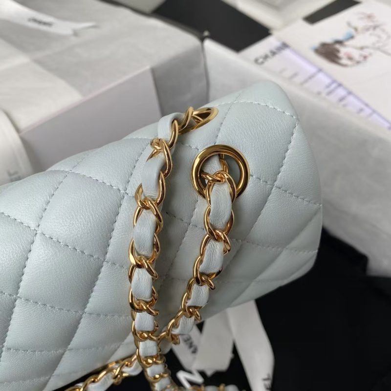 Chanel Small Classic Handbag Gold Hardware - Image 6