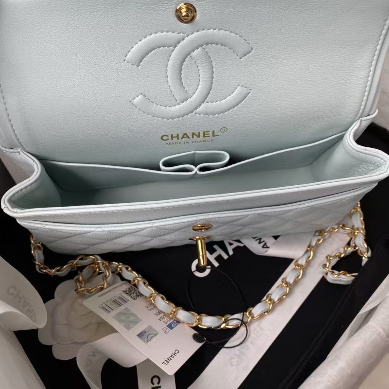 Chanel Small Classic Handbag Gold Hardware - Image 5