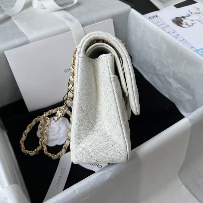 Chanel Small Classic Handbag Caviar Gold Hardware - Image 4