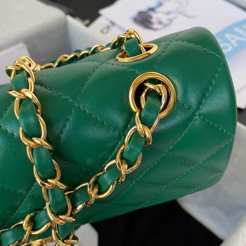 Chanel Small Classic Handbag Gold Hardware - Image 4