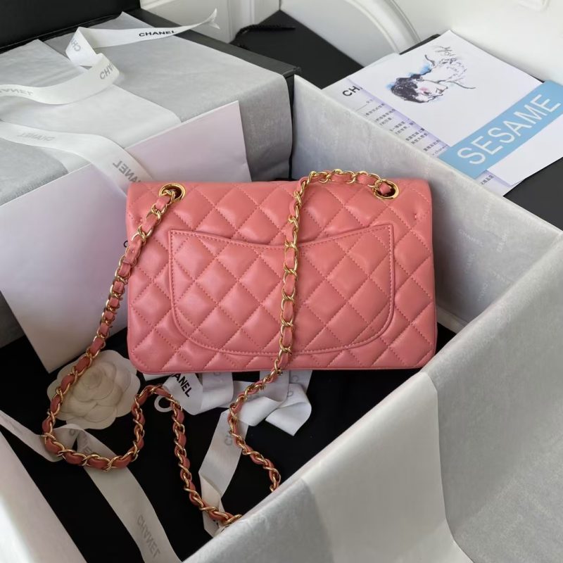 Chanel Small Classic Handbag Gold Hardware - Image 2