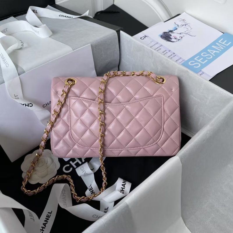 Chanel Small Classic Handbag Gold Hardware - Image 2