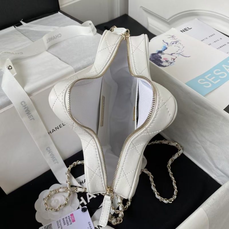 Chanel 24C AS4579 Star Bag White Lambskin Light Gold Hardware - Image 4