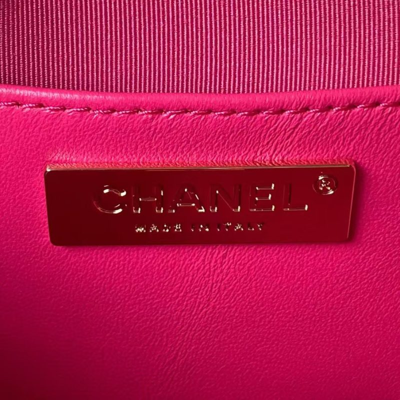 Chanel 24C AS4579 Star Bag Fuchsia Satin Gold Metal Hardware - Image 7