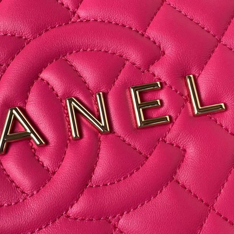 Chanel 24C AS4579 Star Bag Fuchsia Satin Gold Metal Hardware - Image 3