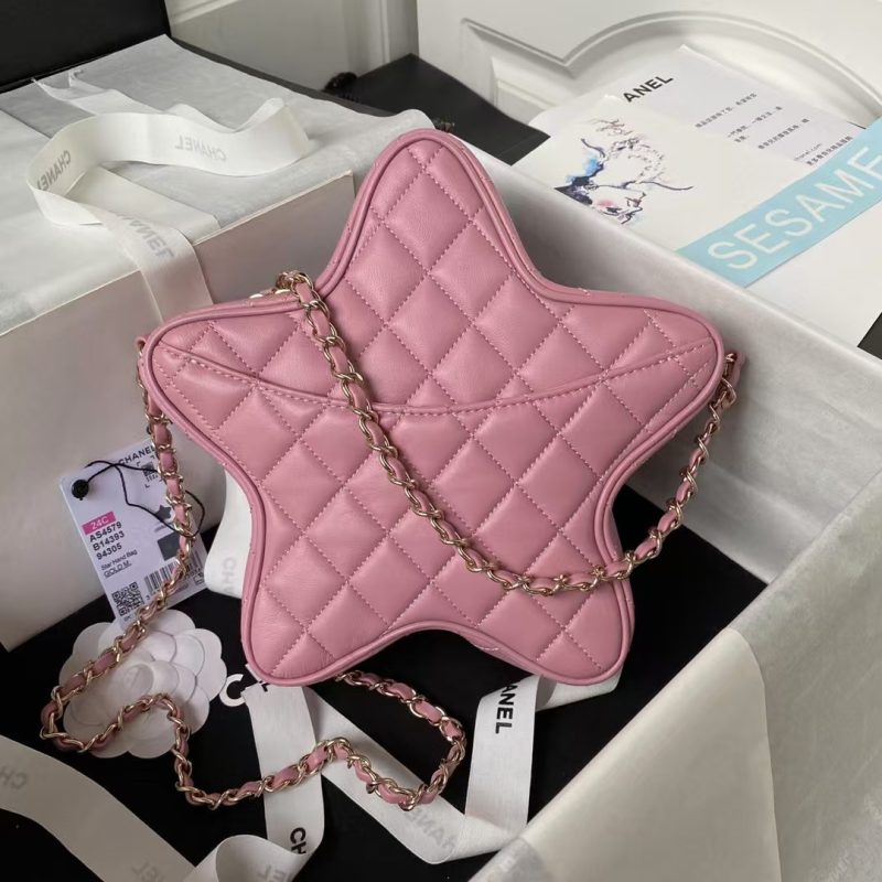 Chanel 24C AS4579 Star Bag Pink Lambskin Light Gold Hardware - Image 2