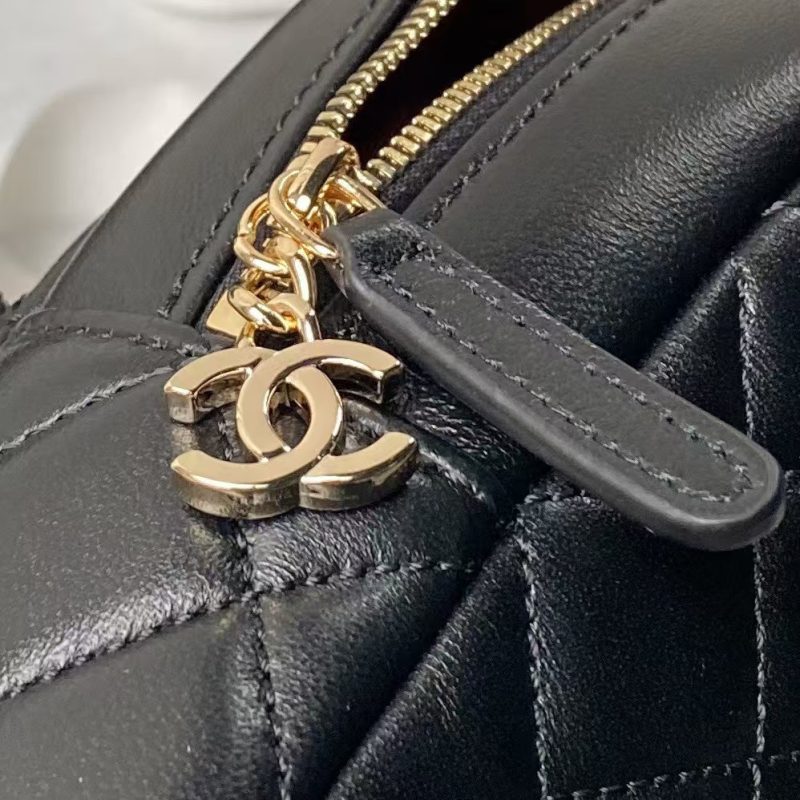 Chanel 24C AP3573 Mini Backpack Lambskin Gold Metal Black - Image 7