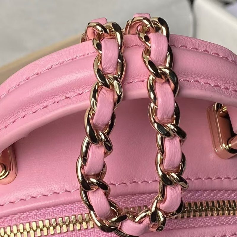 Chanel 24C AP3573 Mini Backpack Lambskin Gold Metal Pink - Image 7