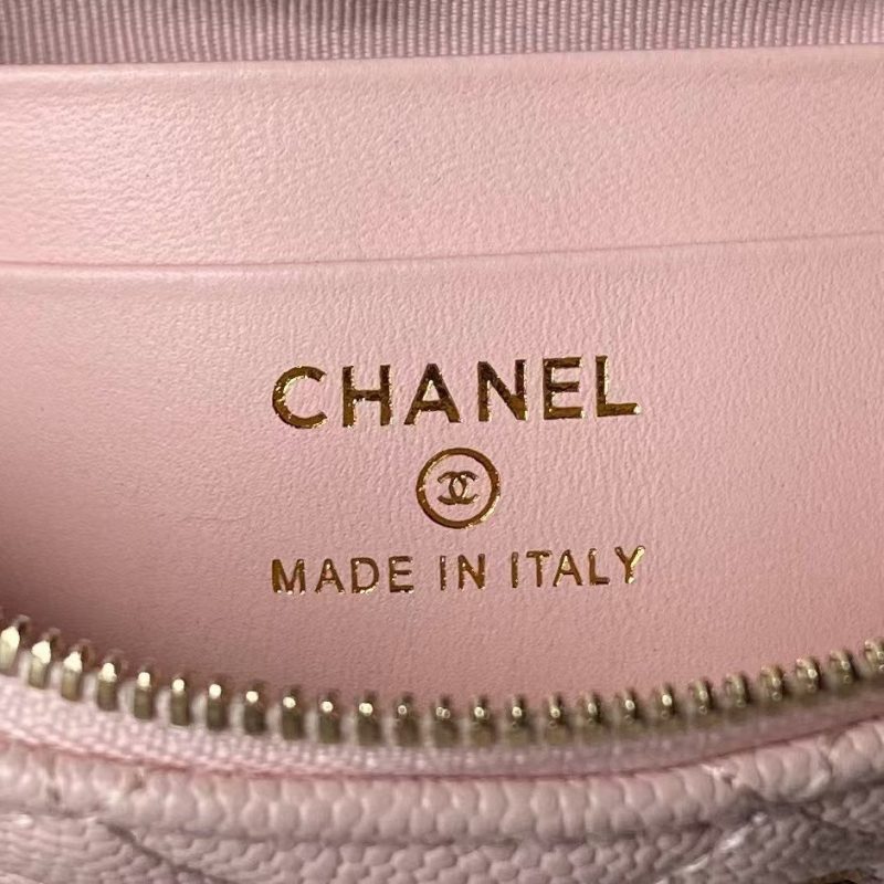 Chanel 24S AP4000 Mini Clutch with Chain Crossbody Bag Light Pink Caviar Light Gold Hardware - Image 8
