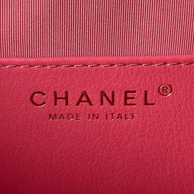 Chanel 24C AS4611 Vintage Logo Lambskin Rectangular Shoulder Bag Fuchsia - Image 7