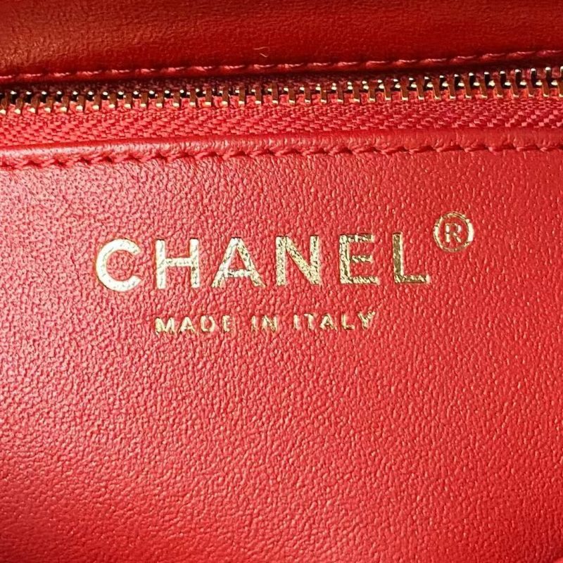 Chanel AS4654 Mini Fashion CC Flap Bag Red Lambskin Light Gold Hardware - Image 7