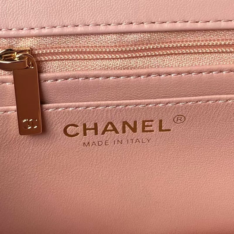 Chanel 24A AS4924 Mini Flap Bag With Top Handle Pink - Image 8
