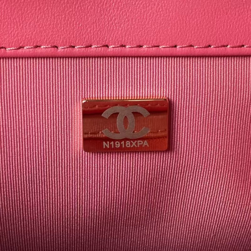 Chanel 24C AS4596 Vintage Logo Quilted Lambskin Shoulder Bag Fuchsia - Image 7