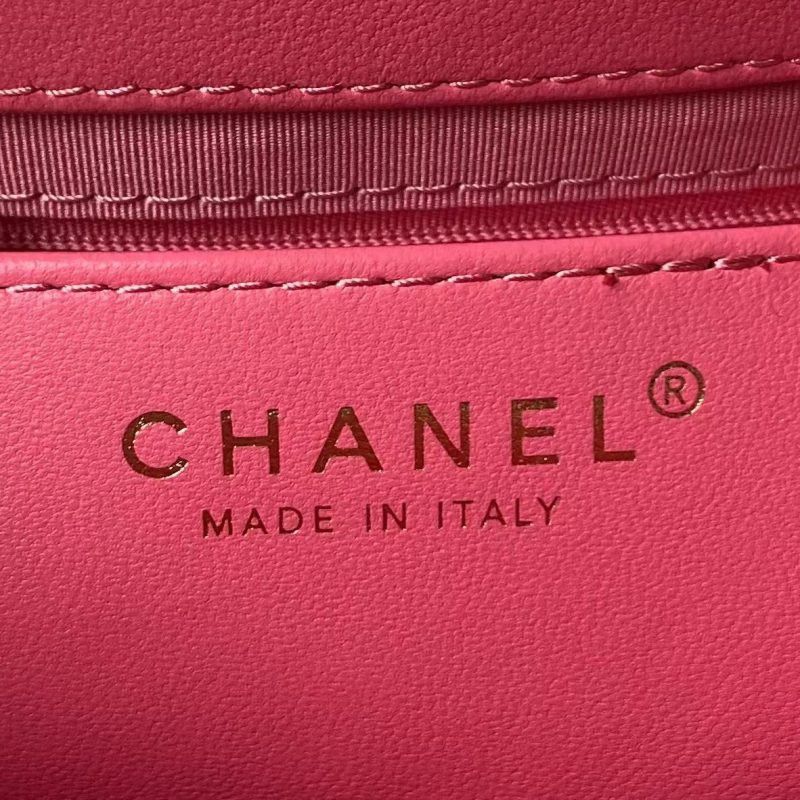 Chanel 24C AS4596 Vintage Logo Quilted Lambskin Shoulder Bag Fuchsia - Image 8
