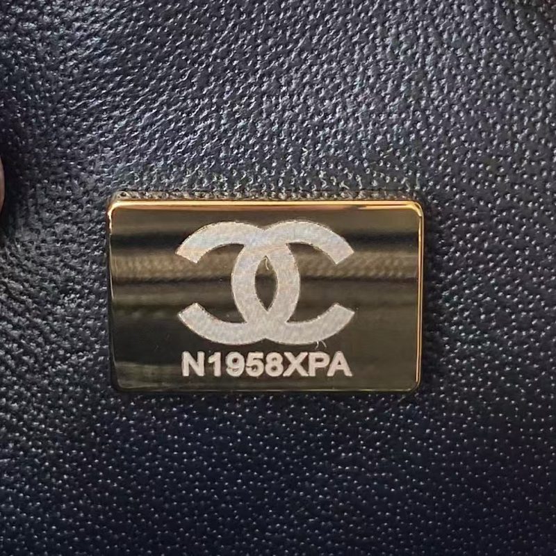 Chanel 23A Classic Mini 2.55 Flap Bag Black Distressed Calfskin Gold Hardware - Image 8