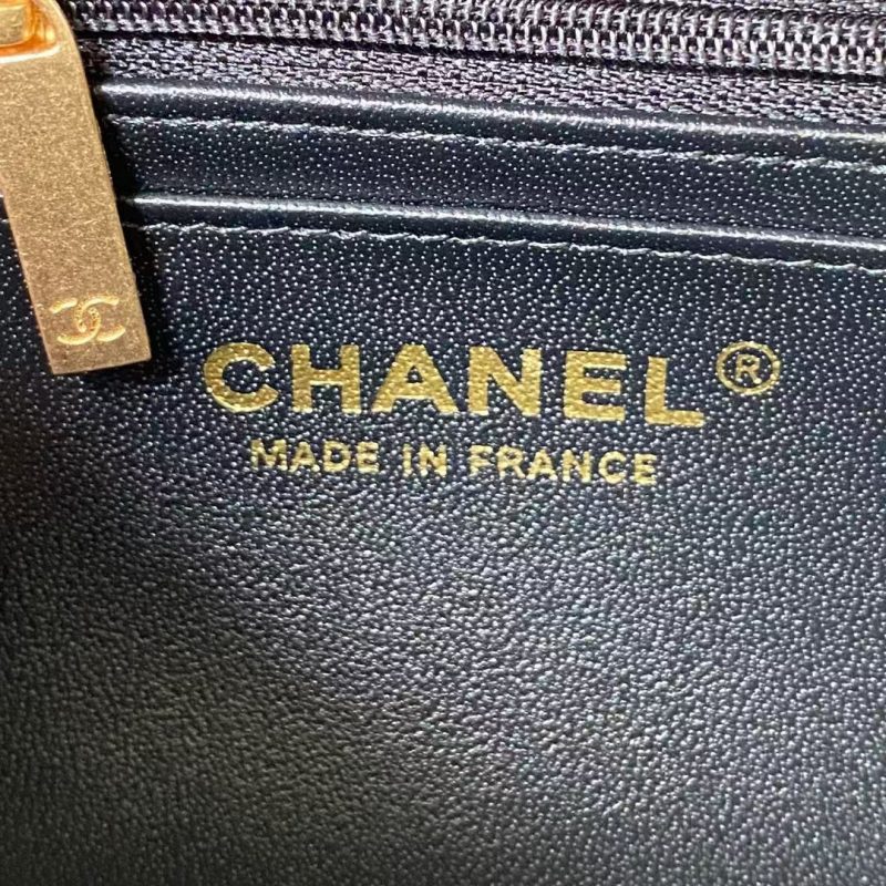 Chanel 23A Classic Mini 2.55 Flap Bag Black Distressed Calfskin Gold Hardware - Image 9