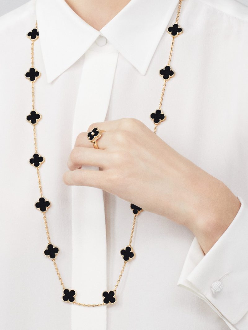 Vintage Alhambra long necklace, 20 motifs - Image 4