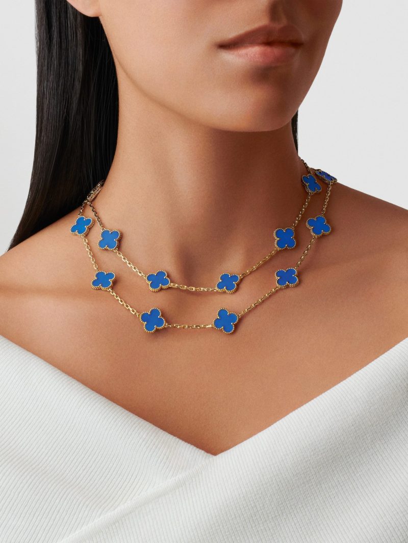 Vintage Alhambra long necklace, 20 motifs - Image 4