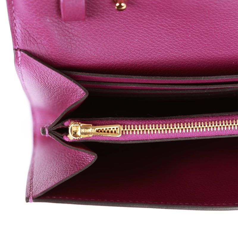 Hermes Constance Wallet To Go Anemone Evercolor Gold Hardware - Image 9