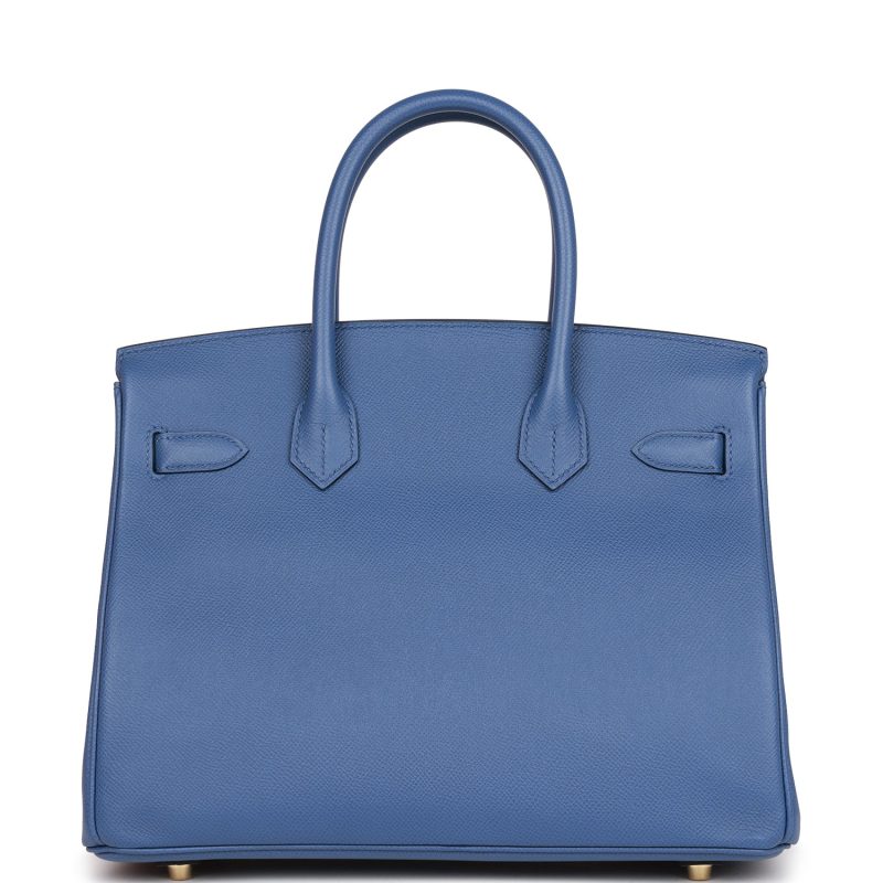Hermes Birkin 30 Bleu Brighton Epsom Gold Hardware - Image 4