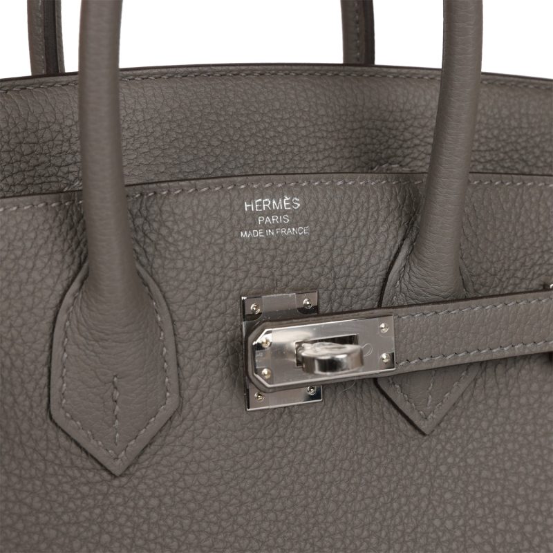 Hermes Birkin 25 Gris Meyer Togo Palladium Hardware - Image 7