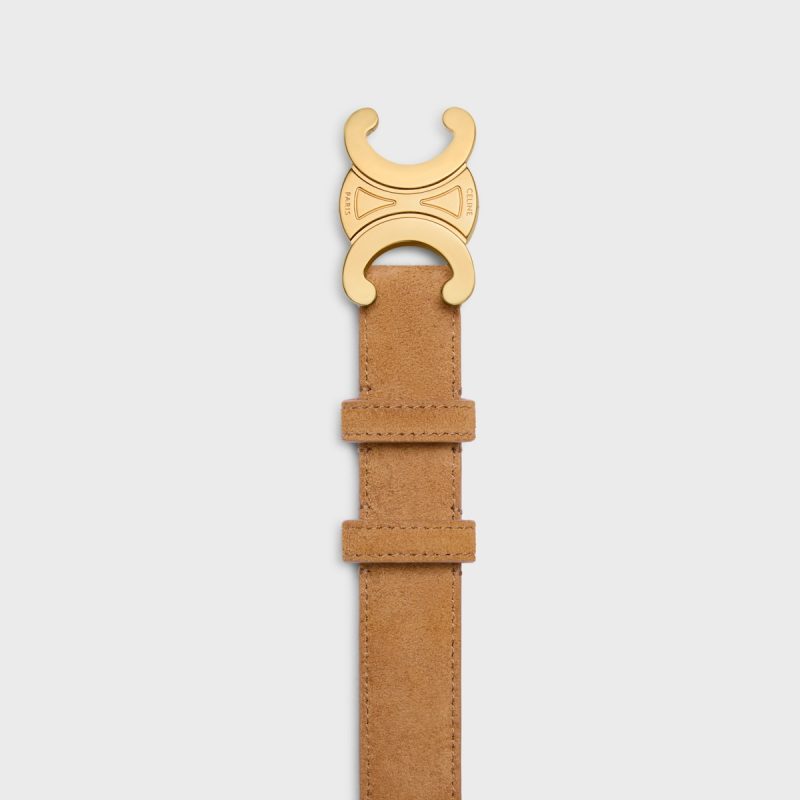 Medium Triomphe Belt in SUEDE CALFSKIN - Image 3