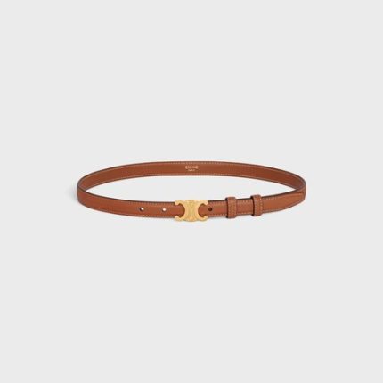 Small Triomphe Belt in Natural Calfskin