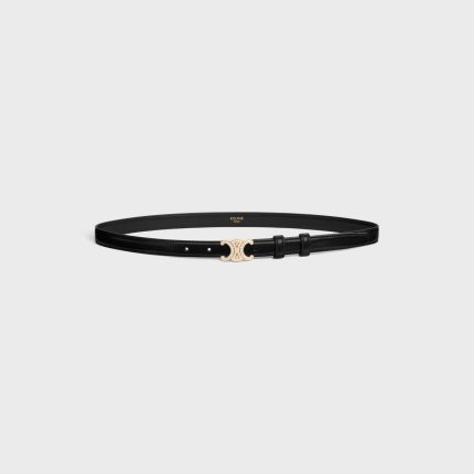 Small triomphe belt with strass in Taurillon Leather