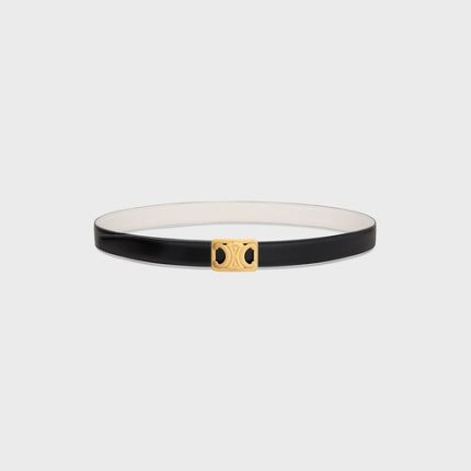 MEDIUM REVERSIBLE FRAMED TRIOMPHE BELT in TAURILLON